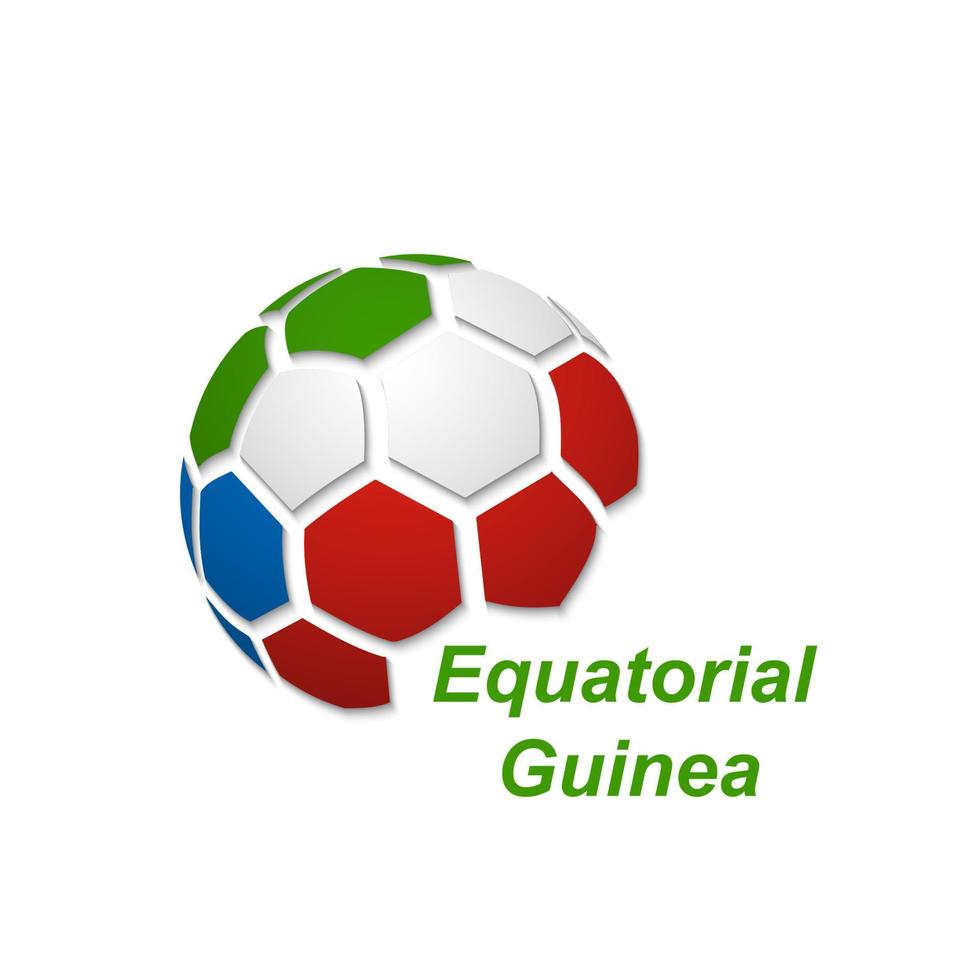 balón de fútbol abstracto con los colores de la bandera nacional vector
