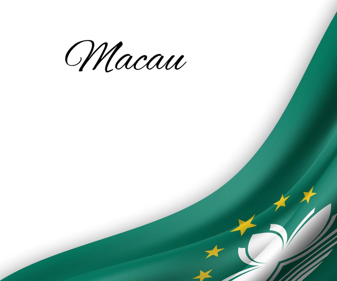 waving flag on white background. vector