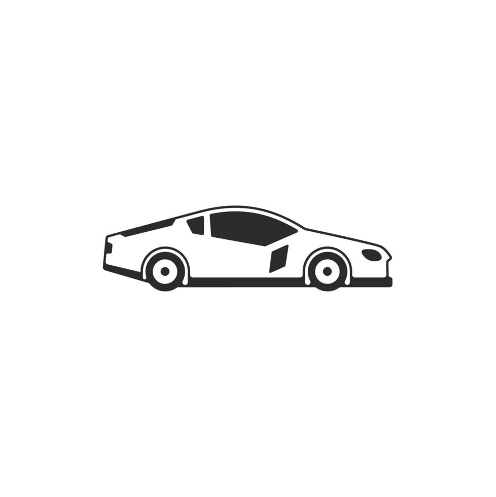 icono de súper coche aislado en blanco. ilustración de vector de símbolo de vehículo de transporte. firmar para su diseño, logotipo, presentación, etc.