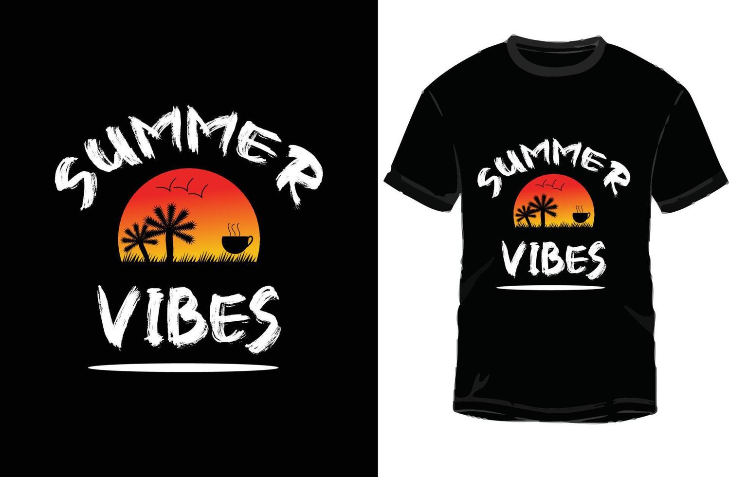 Summer vibes best t shirt design vector