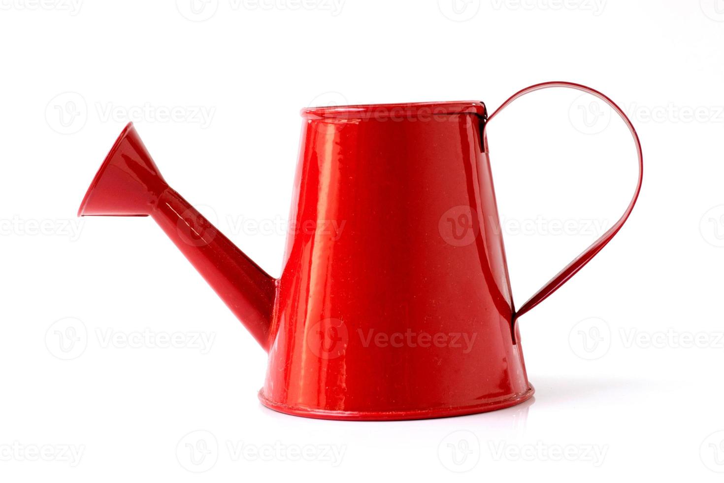 Red Metal Watering Can photo