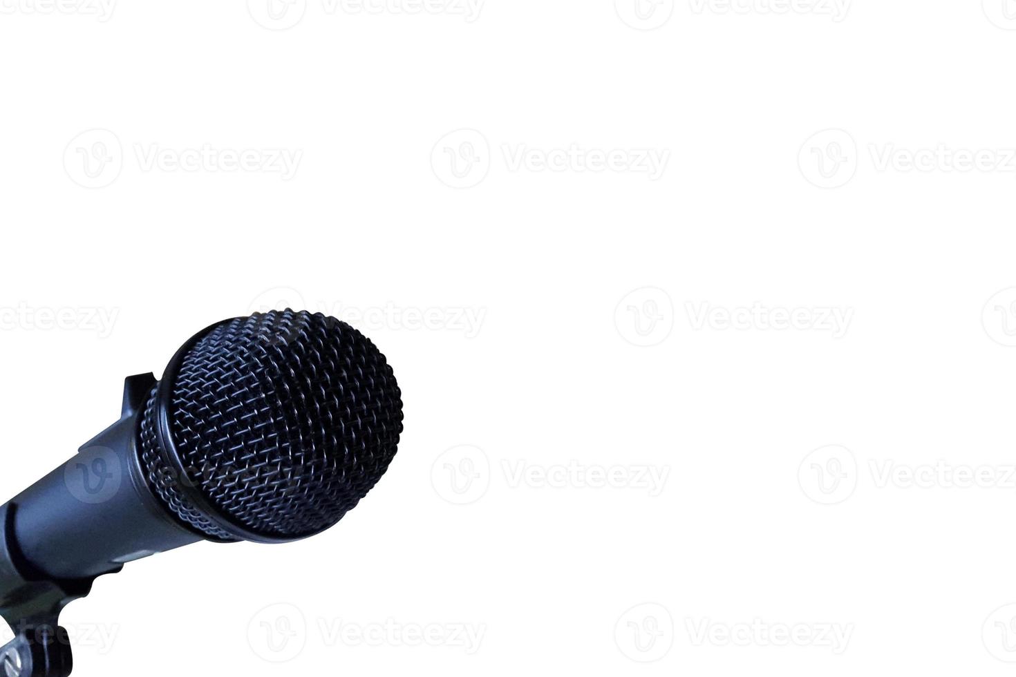 Microphone on stand contains clipping path photo