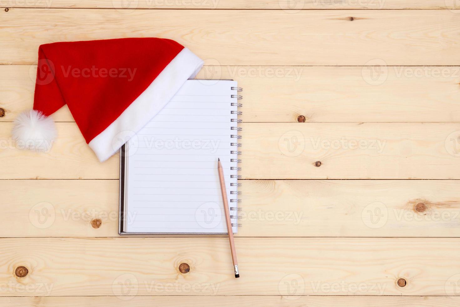 Book with christmas hat photo