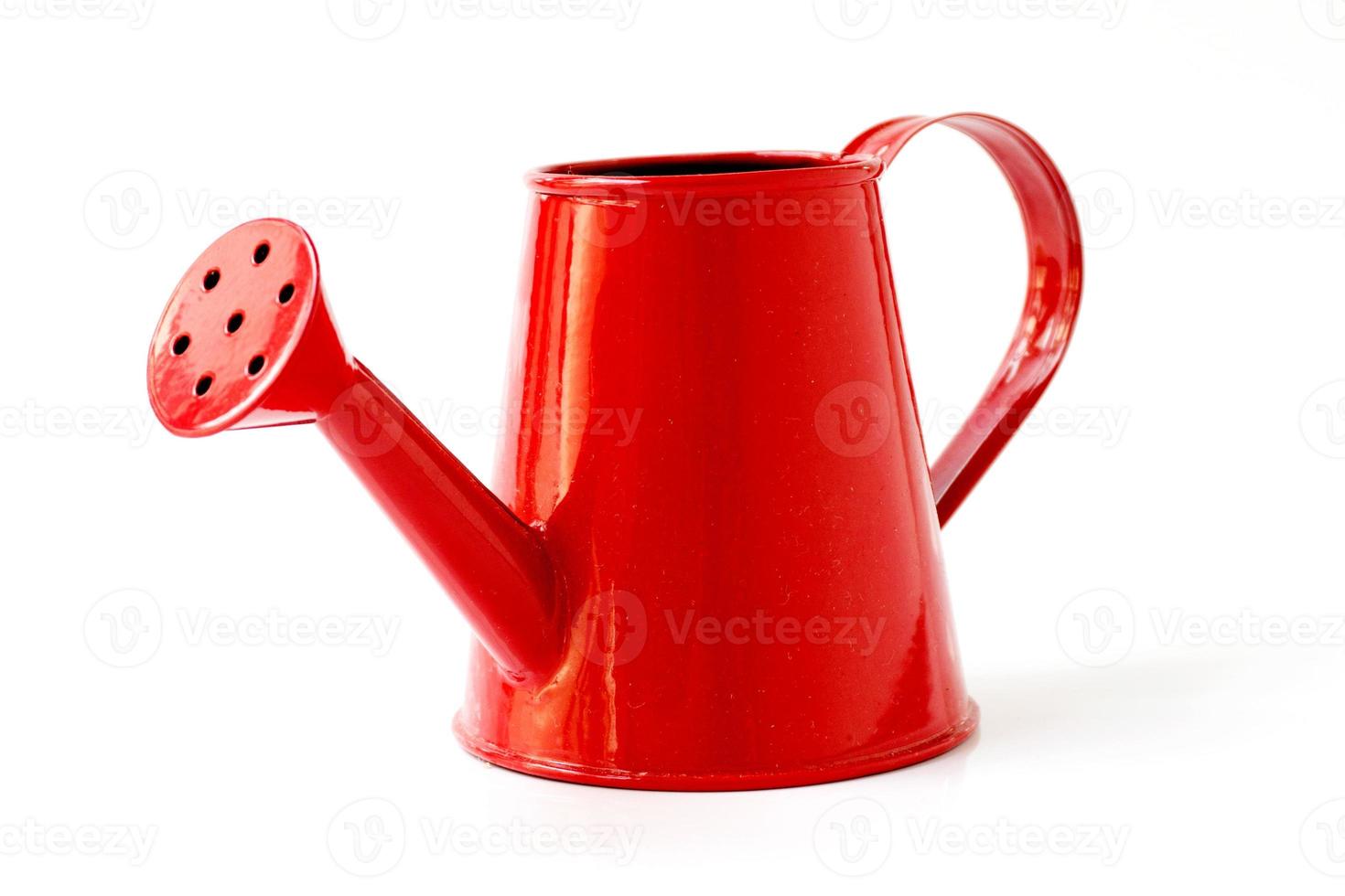 Red Metal Watering Can photo