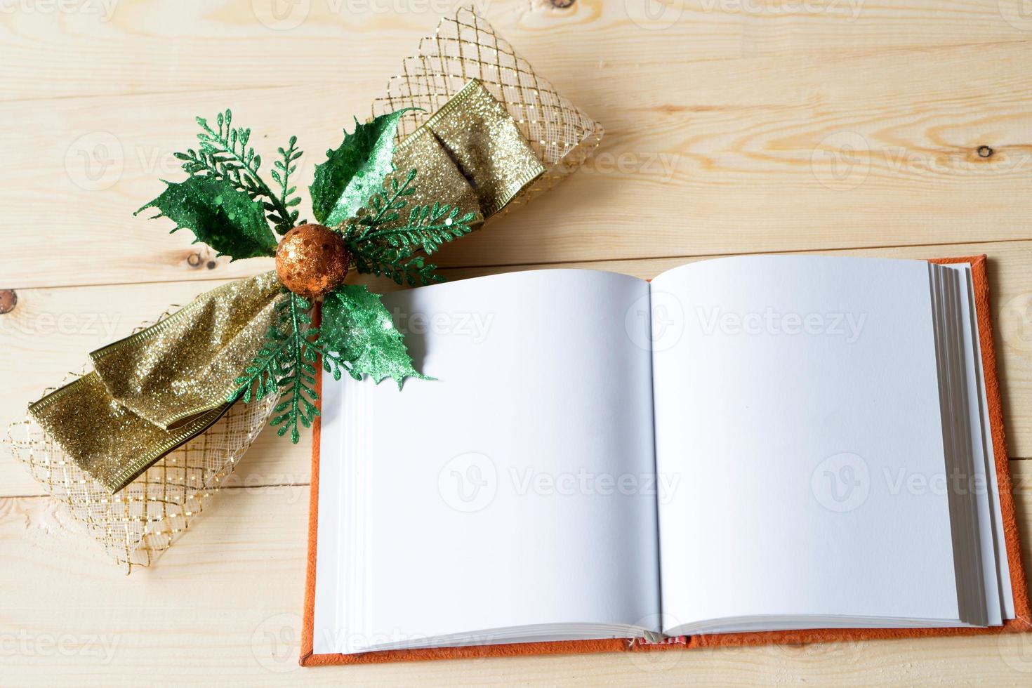 Christmas Ribbon beautiful and notebook photo