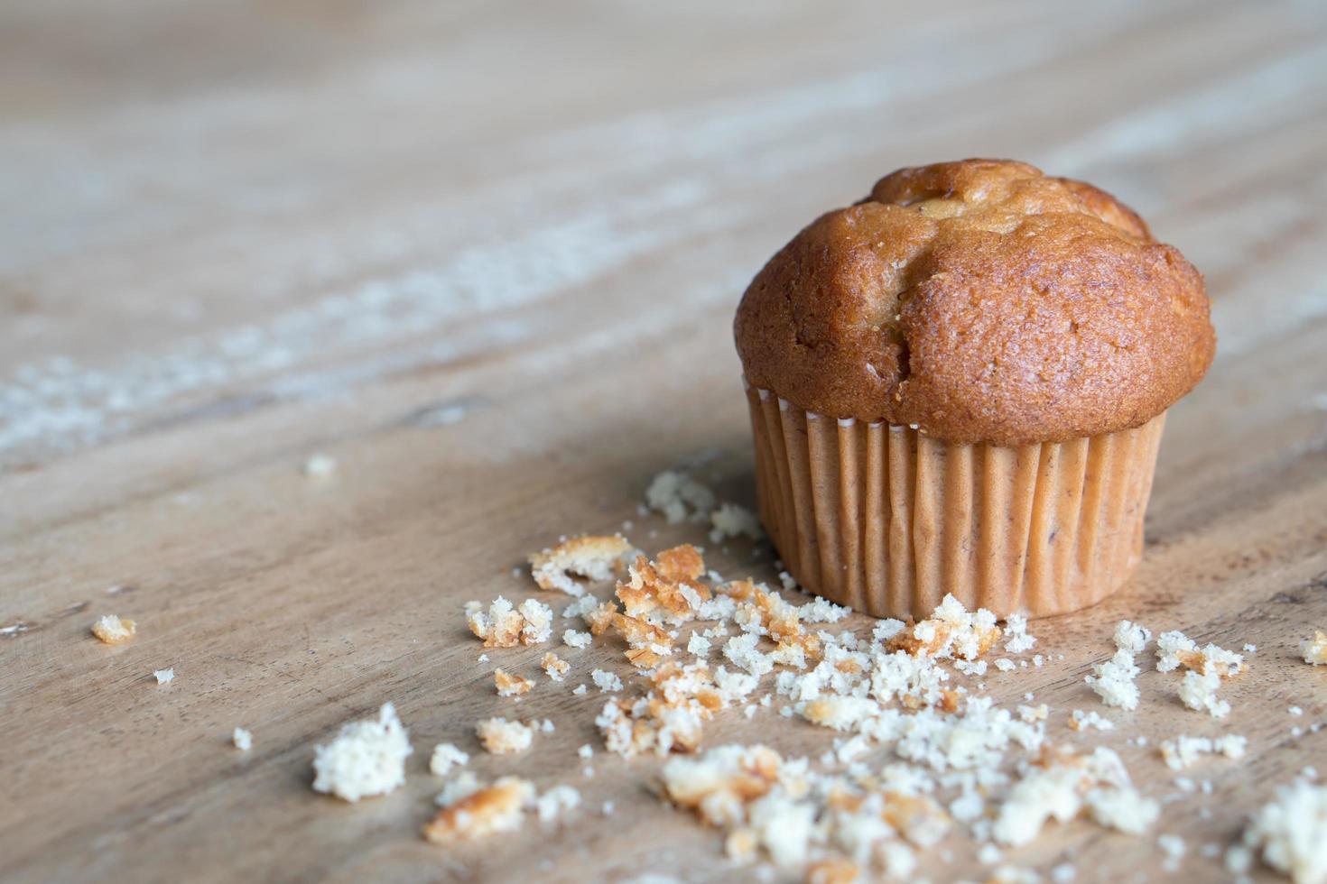 Banana cup cake on the table photo