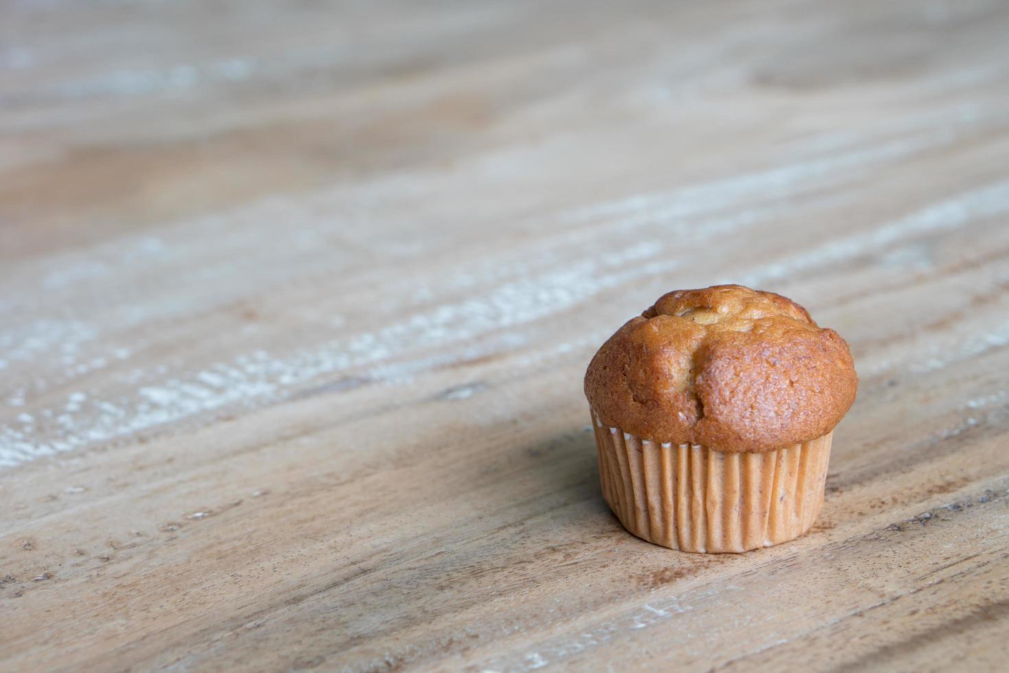 Banana cup cake on the table photo