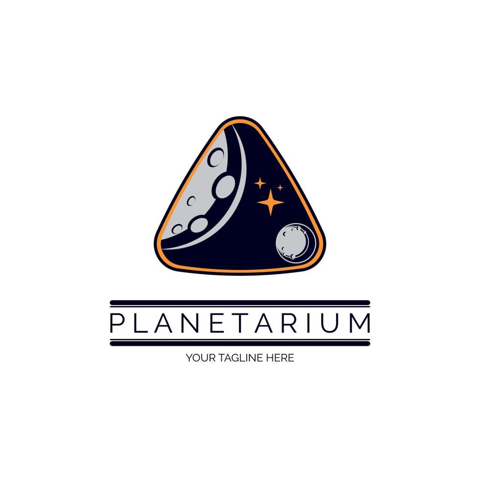 Planetarium space logo design template for brand or company and other vector