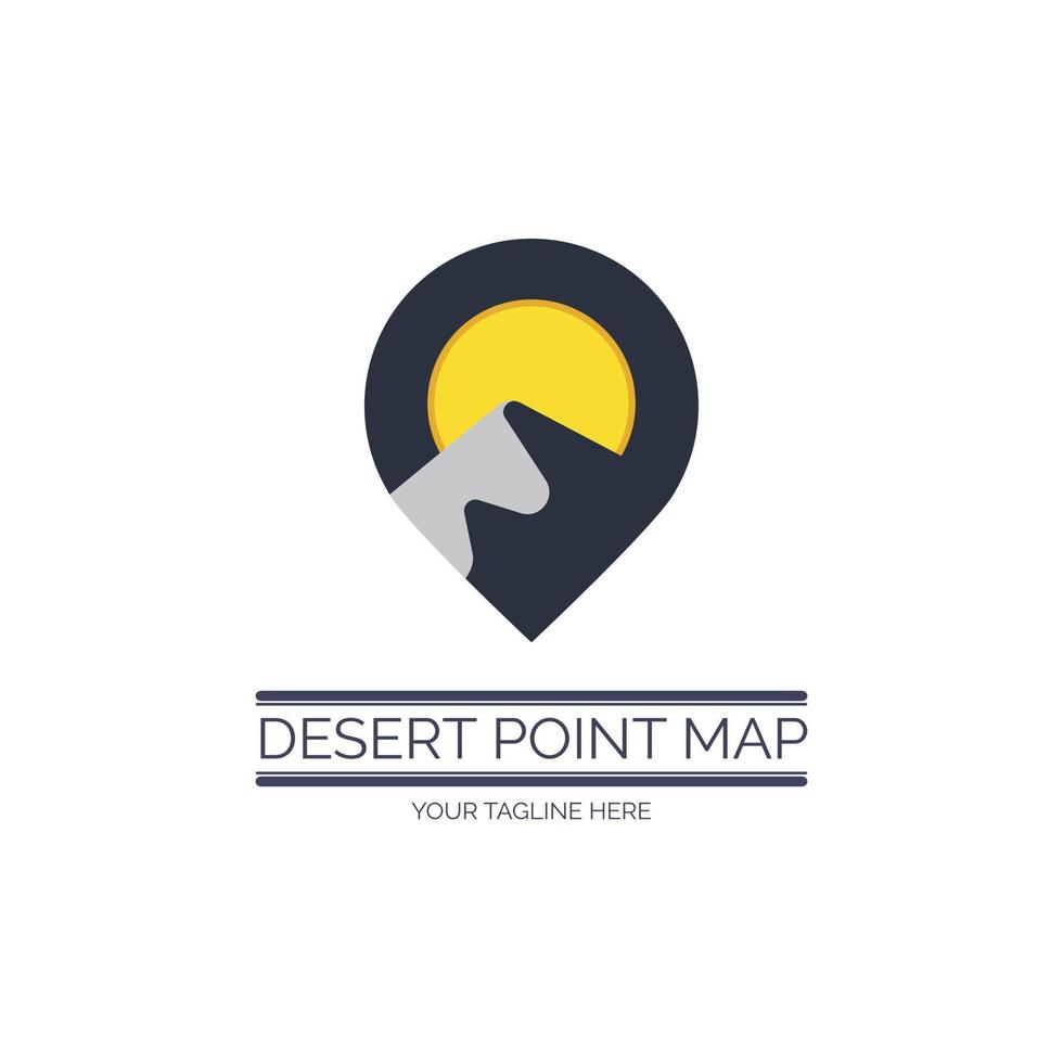 plantilla de diseño de logotipo de mapa de puntos del desierto para marca o empresa y otros vector
