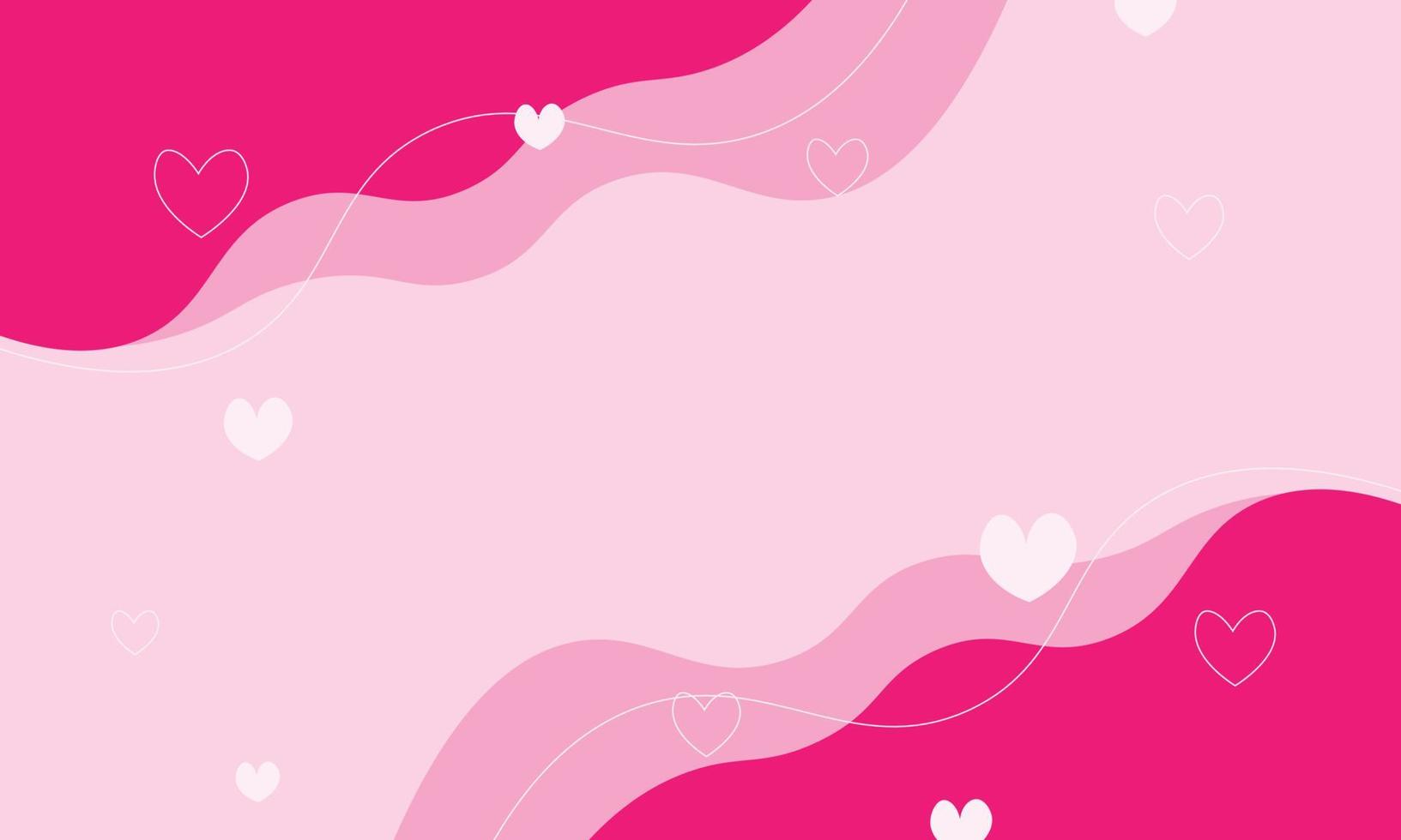 Pink wave for valentine day background. vector