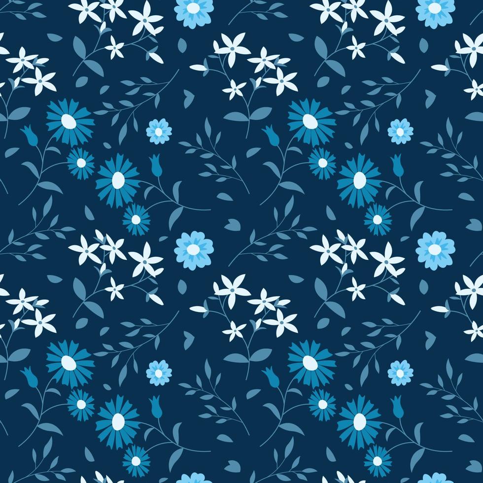 Floral pattern in seamless style. vector