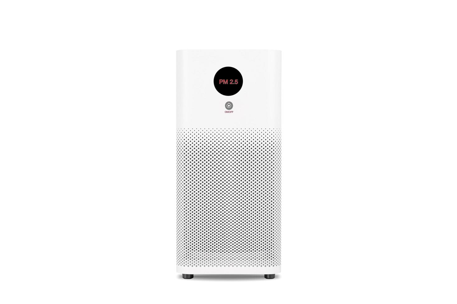 Air purifier with filter for cleaner removing fine dust PM2.5 isolated on white background photo