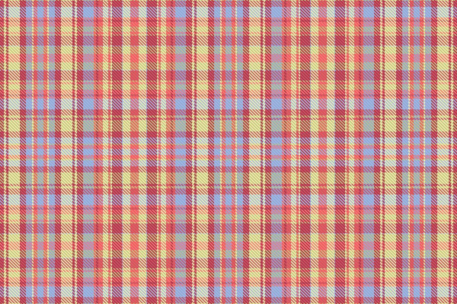 Tartan plaid pattern with texture and summer color. vector