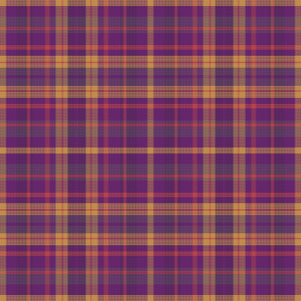 Tartan plaid pattern with texture and warm color. vector