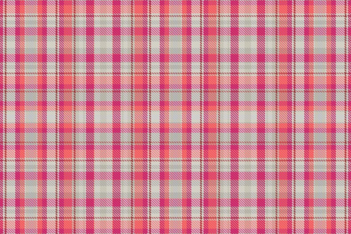 fondo de cuadros de tartán sin costuras con el color de San Valentín. vector