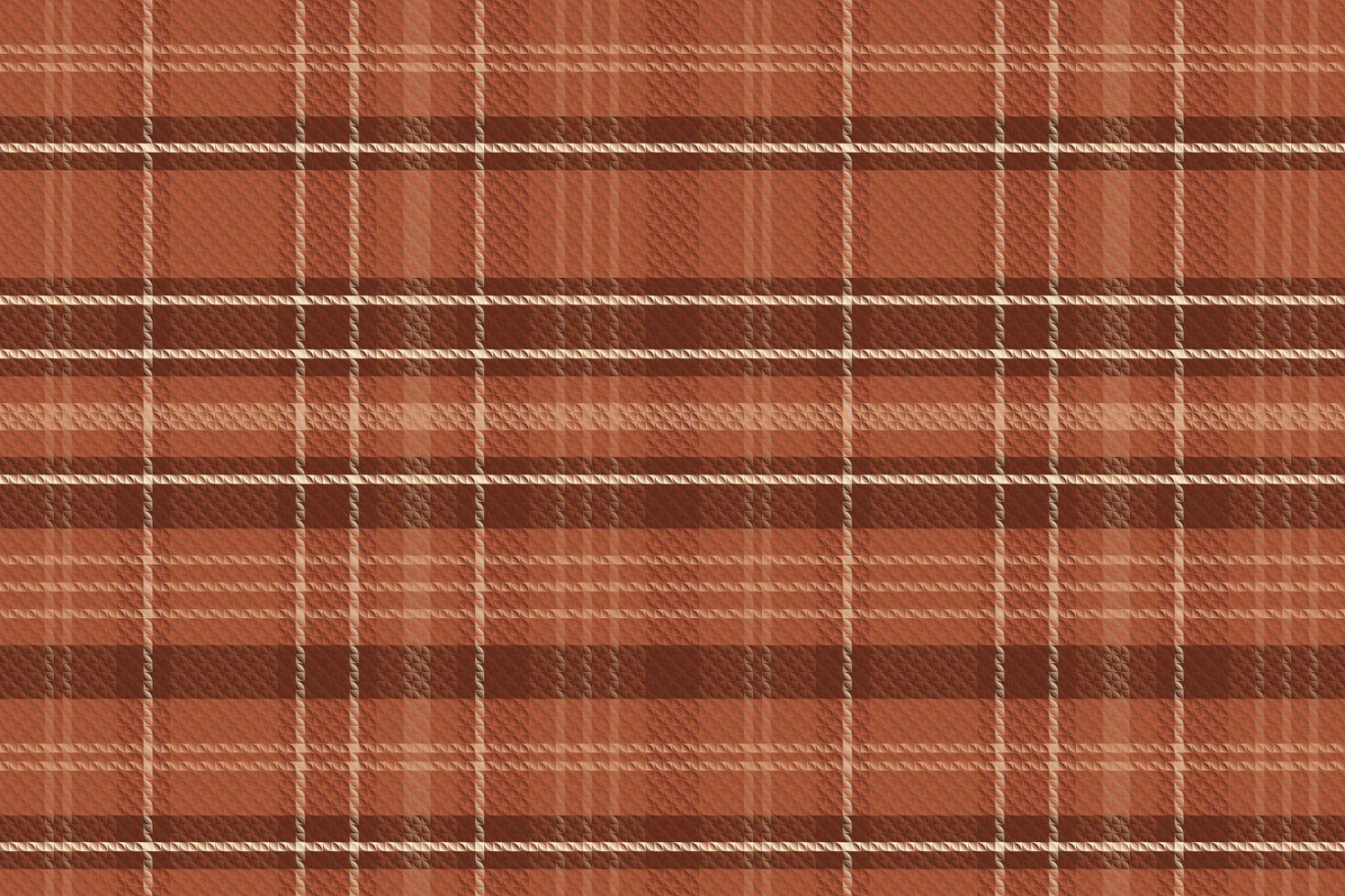 Tartan plaid pattern with texture and warm color. vector