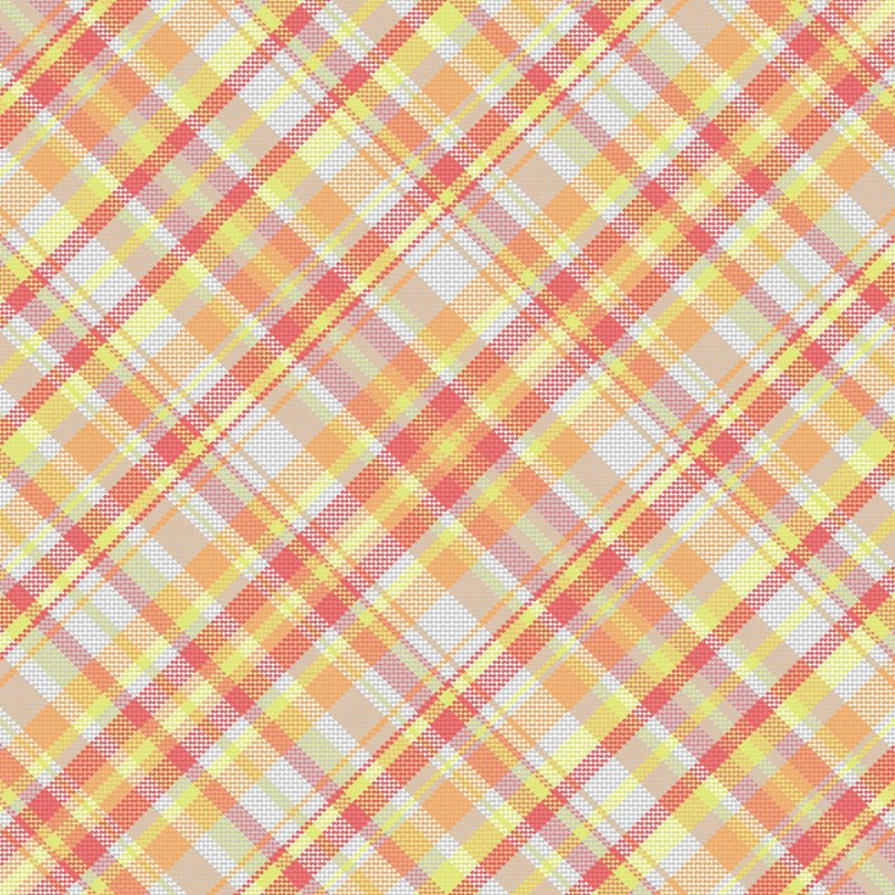 Tartan plaid pattern with texture and summer color. vector
