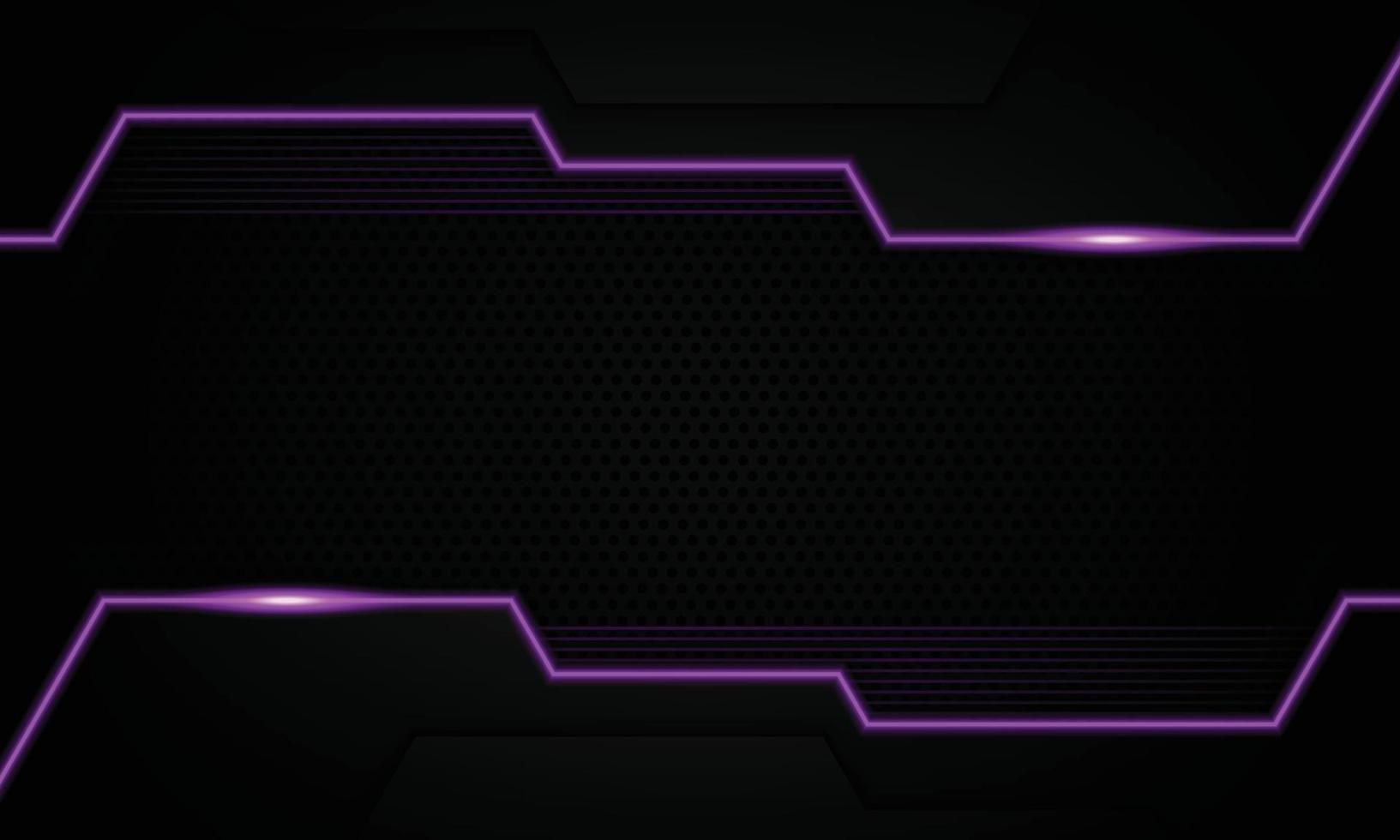 Dark futuristic with purple neon line background. vector