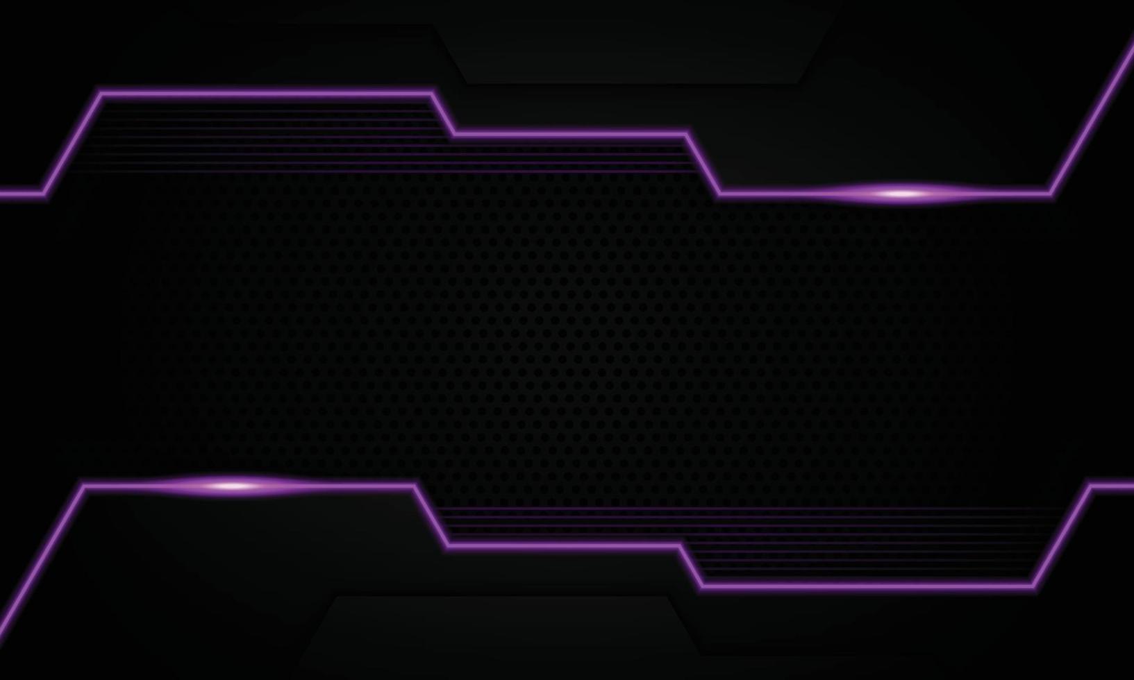 Dark futuristic with purple neon line background. vector