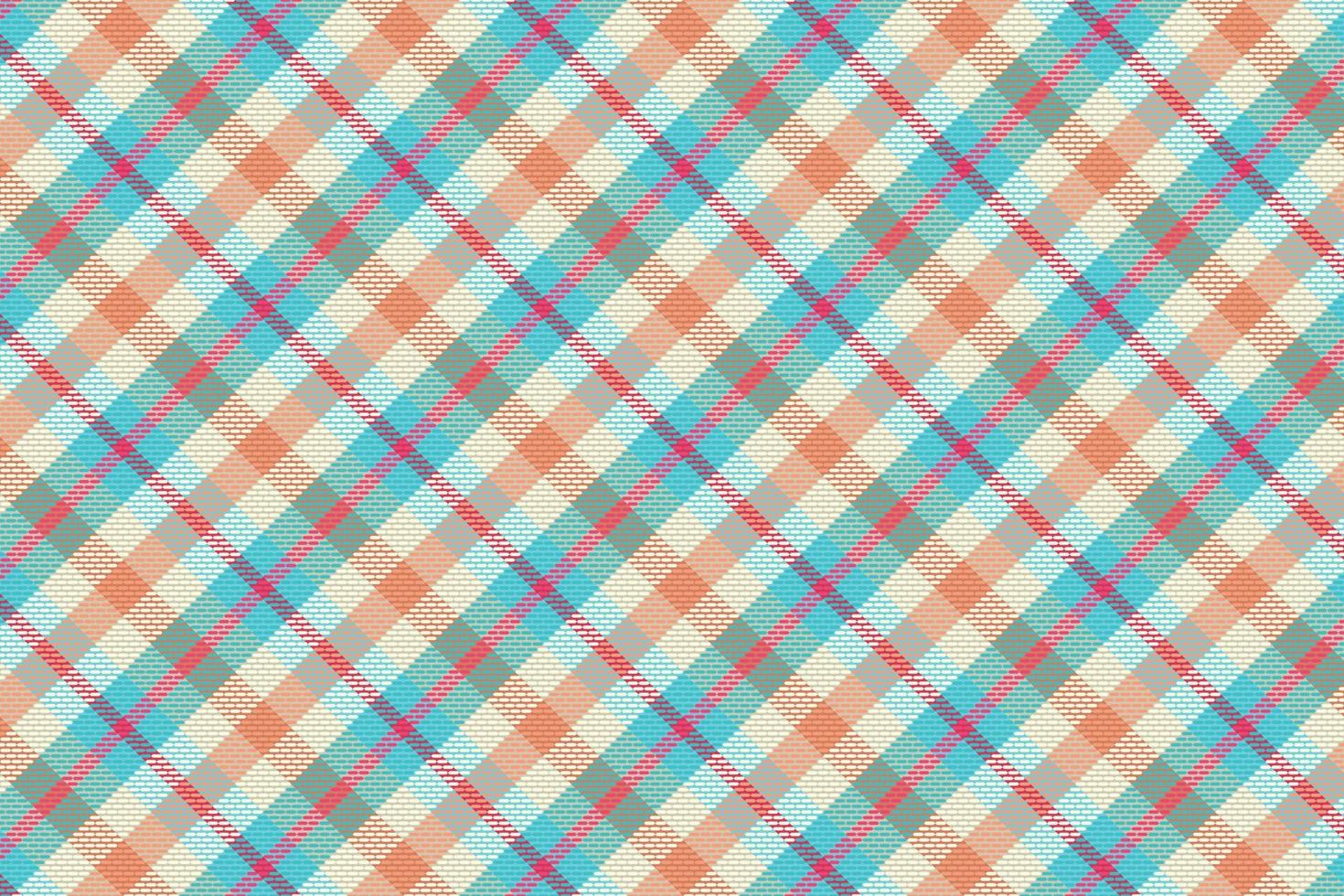 Tartan plaid pattern with texture and summer color. vector