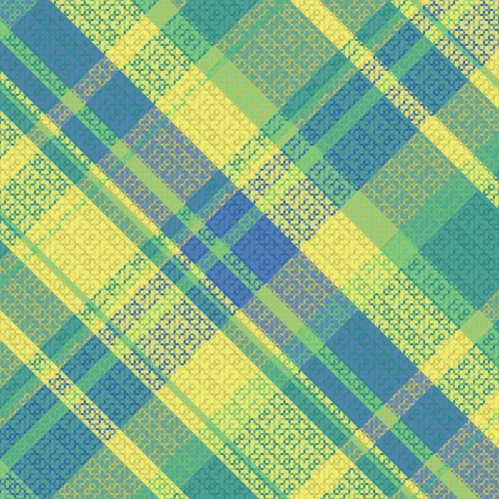 Tartan plaid pattern with texture and summer color. Vector illustration.