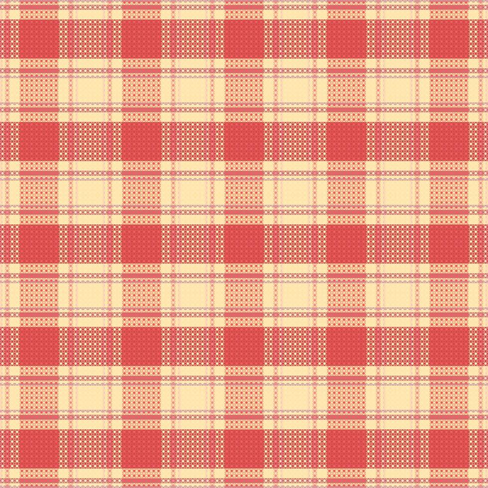 Tartan plaid pattern with texture and warm color. vector