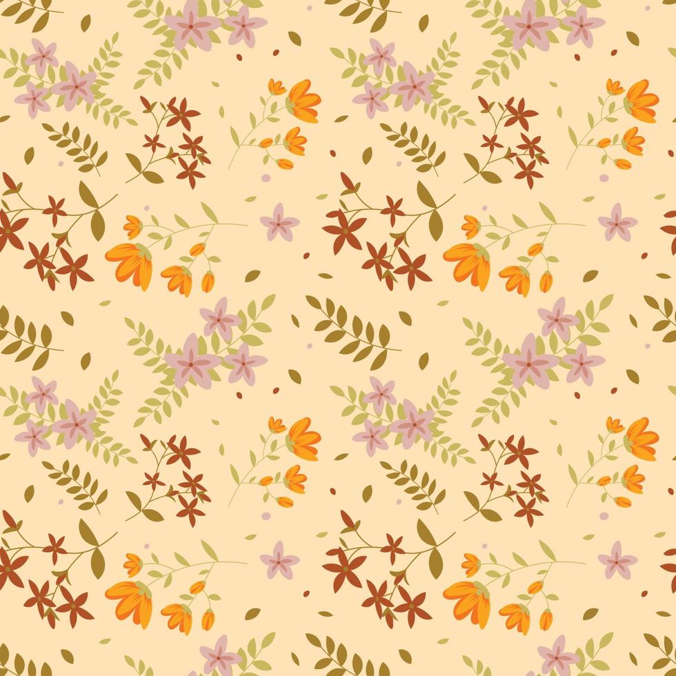 Floral pattern in seamless style. vector
