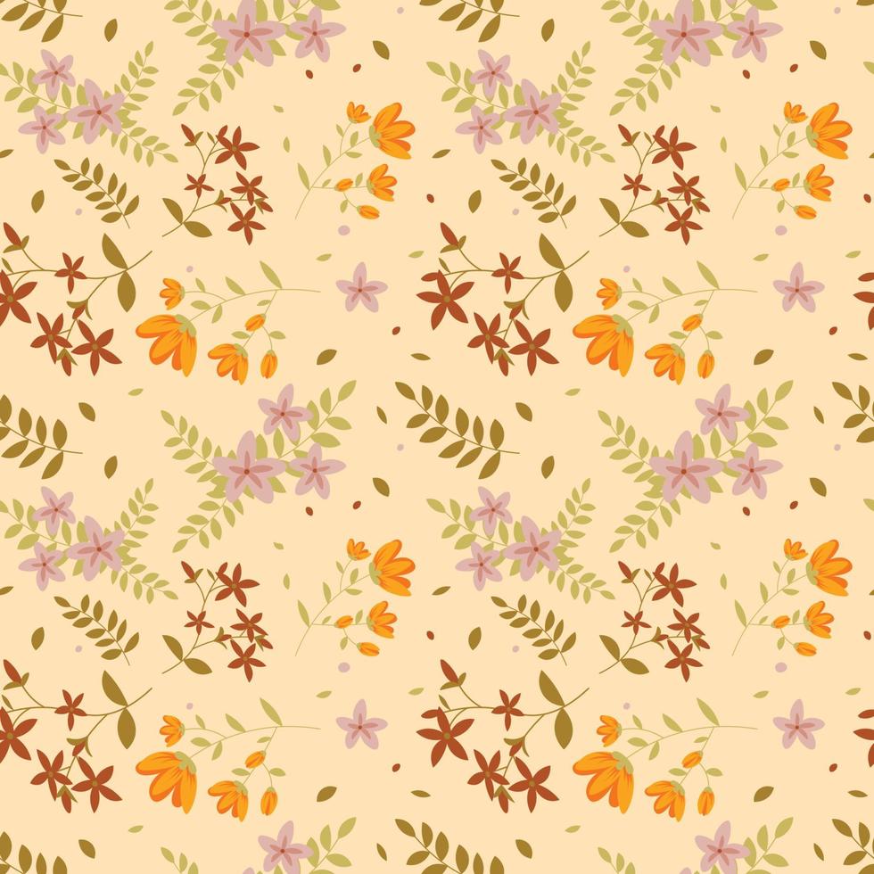 estampado de flores en un estilo impecable. vector