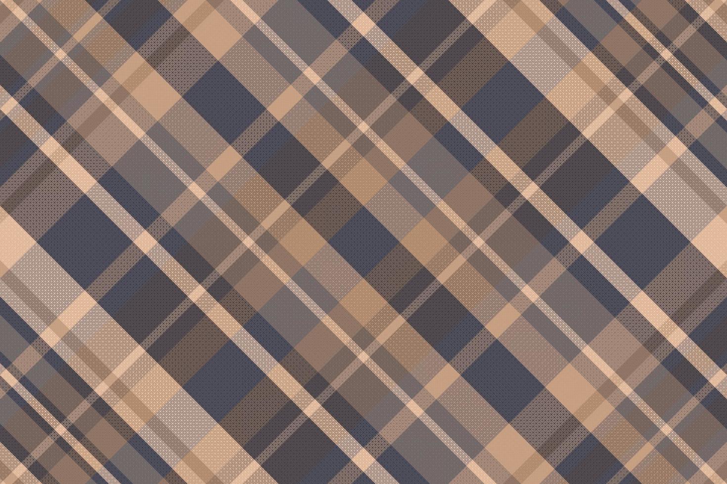 Tartan plaid pattern with texture and warm color. vector