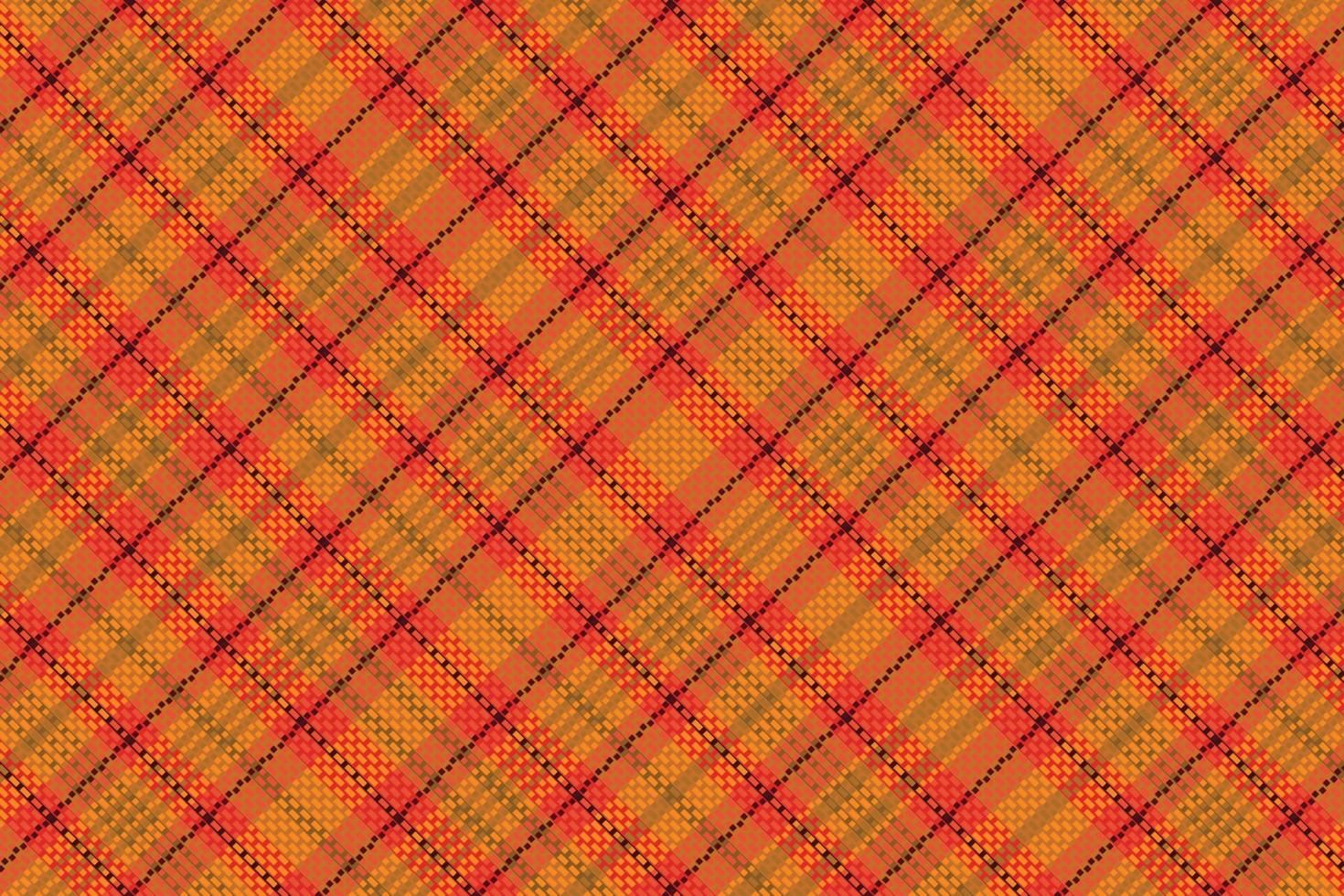 Tartan plaid pattern with texture and warm color. vector