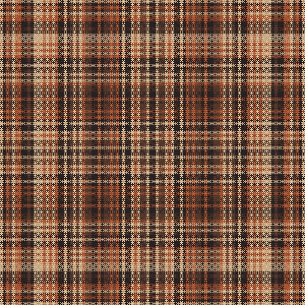 Tartan plaid pattern with texture and warm color. vector