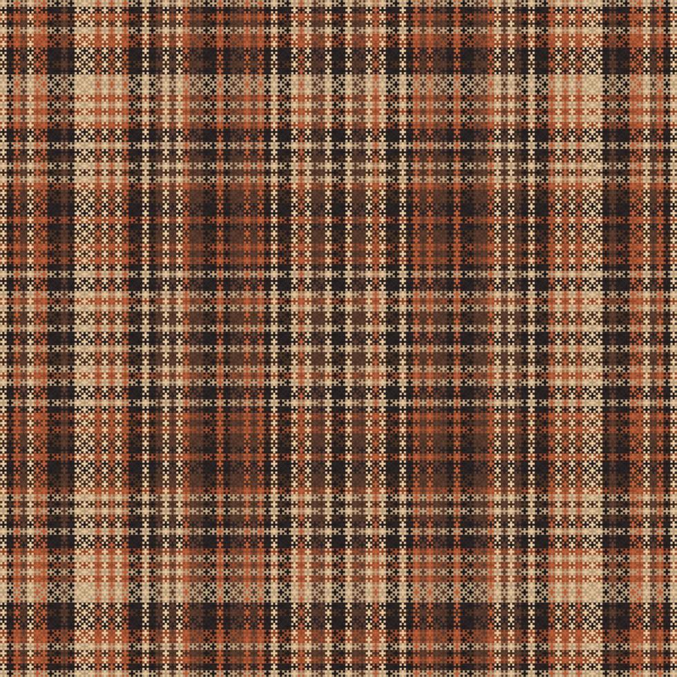 Tartan plaid pattern with texture and warm color. vector