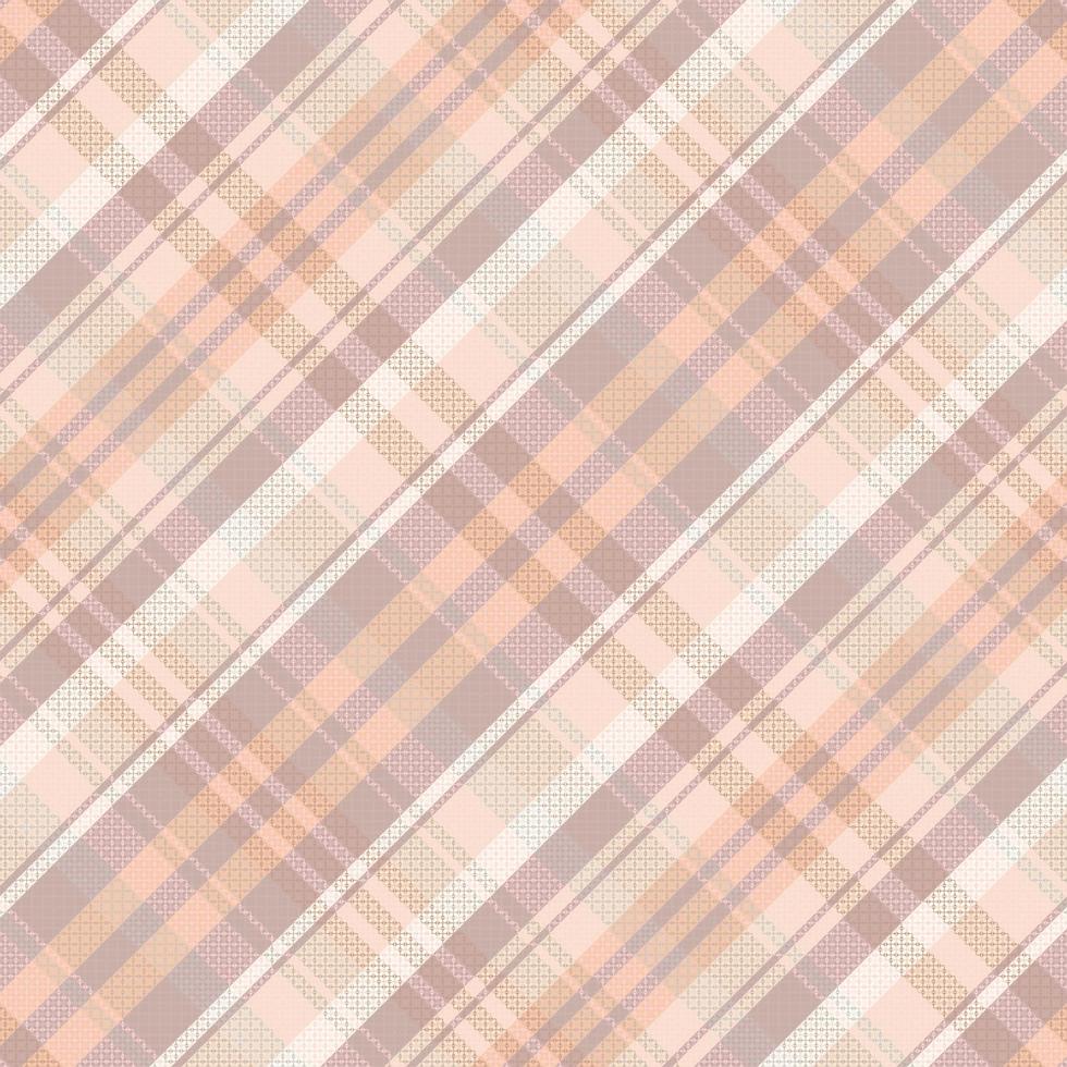 Tartan plaid pattern with texture and warm color. vector