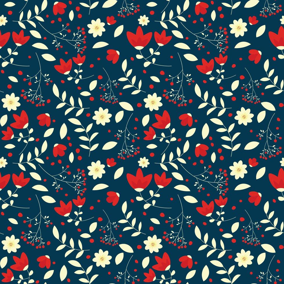 estampado de flores en un estilo impecable. vector