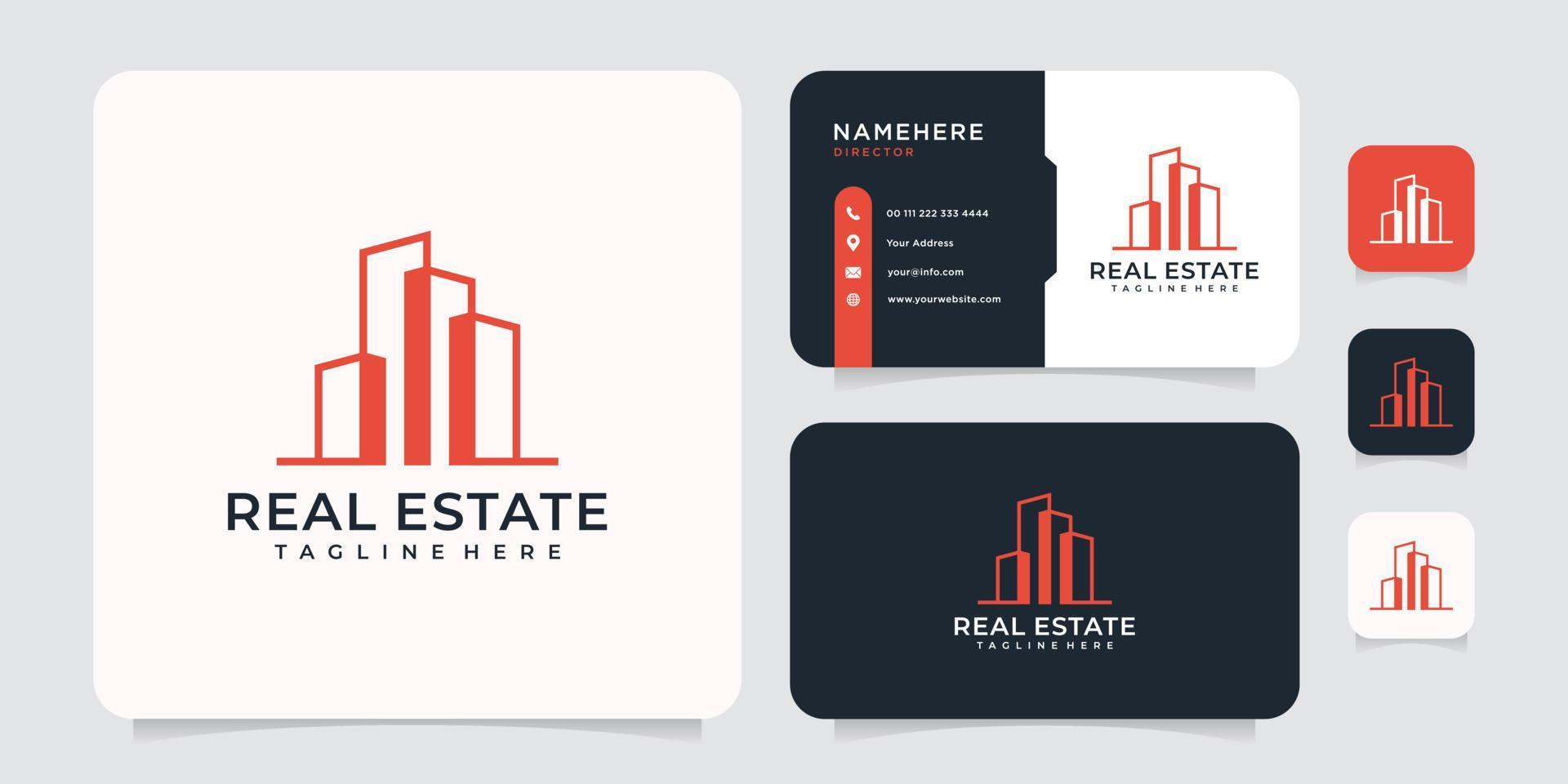 inspiración de concepto de vector de logotipo de arquitectura inmobiliaria