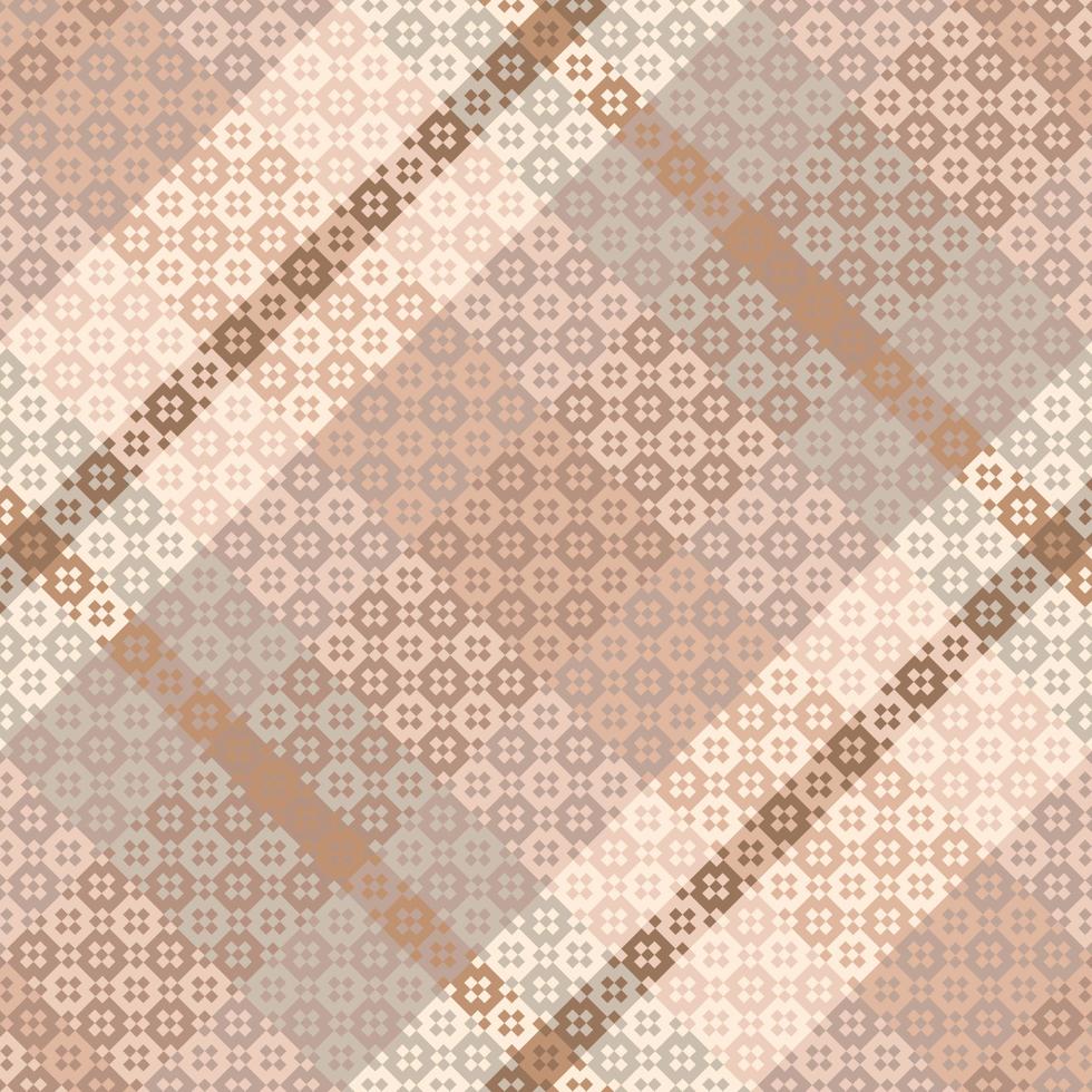 Tartan plaid pattern with texture and warm color. vector