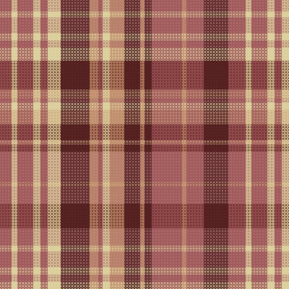 Tartan plaid pattern with texture and warm color. vector