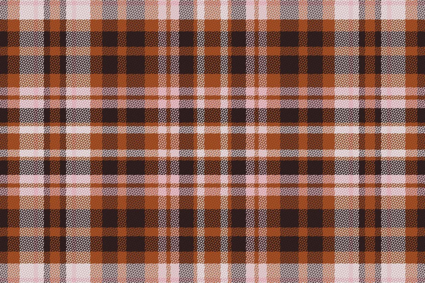 Tartan plaid pattern with texture and warm color. vector