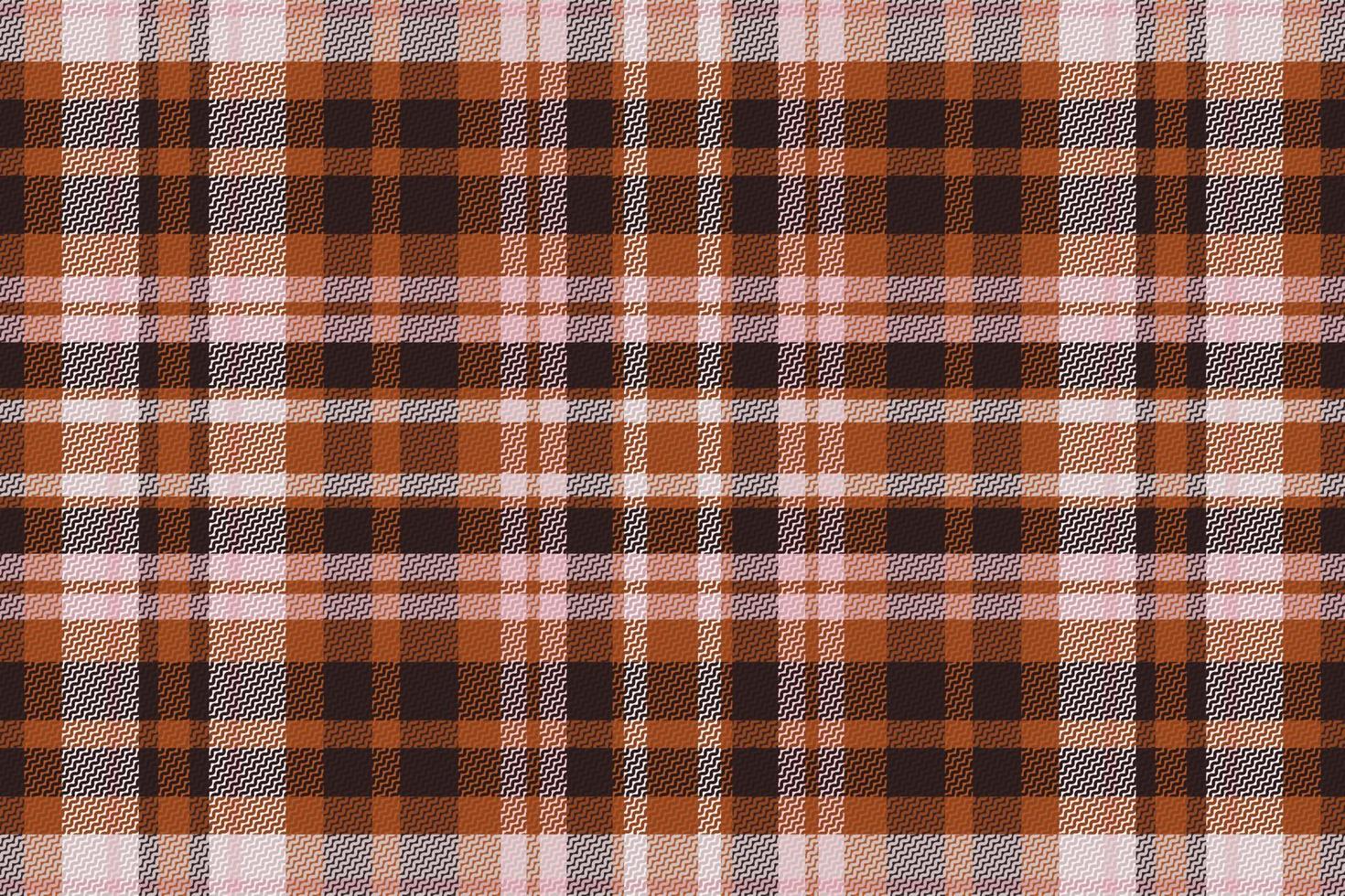 Tartan plaid pattern with texture and warm color. vector