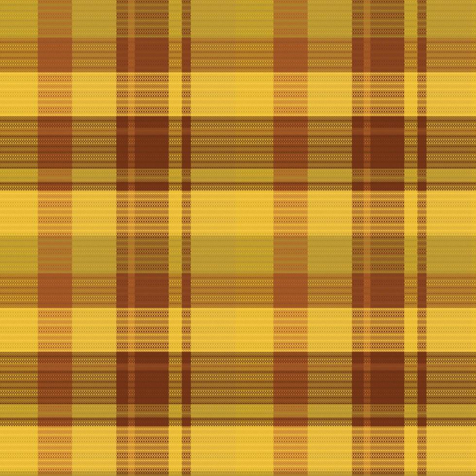 Tartan plaid pattern with texture and warm color. vector