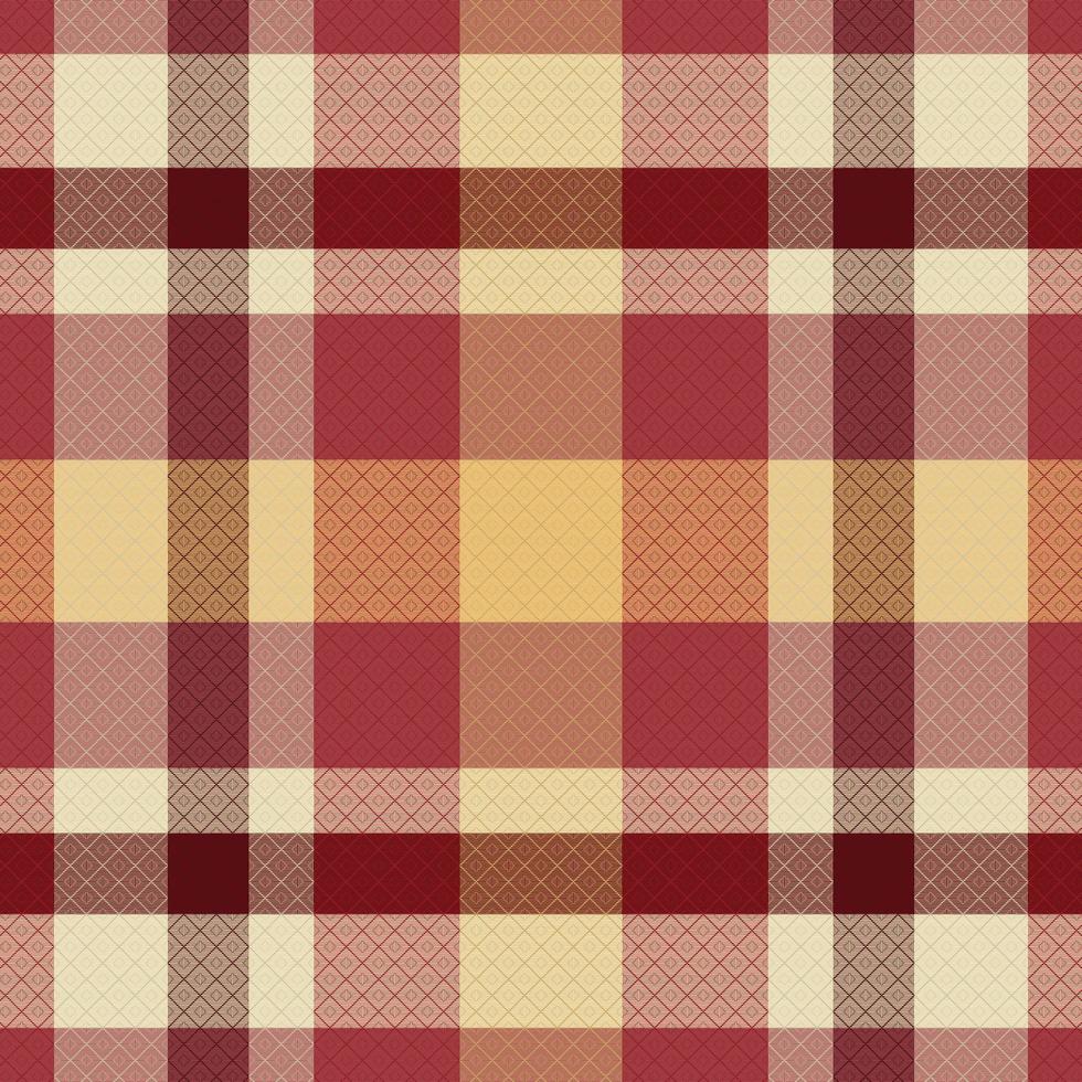 Tartan plaid pattern with texture and warm color. vector