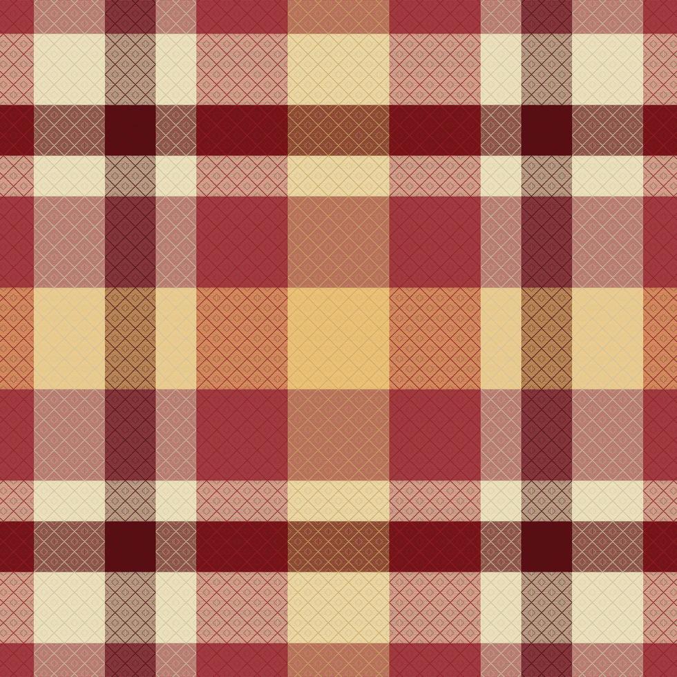 Tartan plaid pattern with texture and warm color. vector