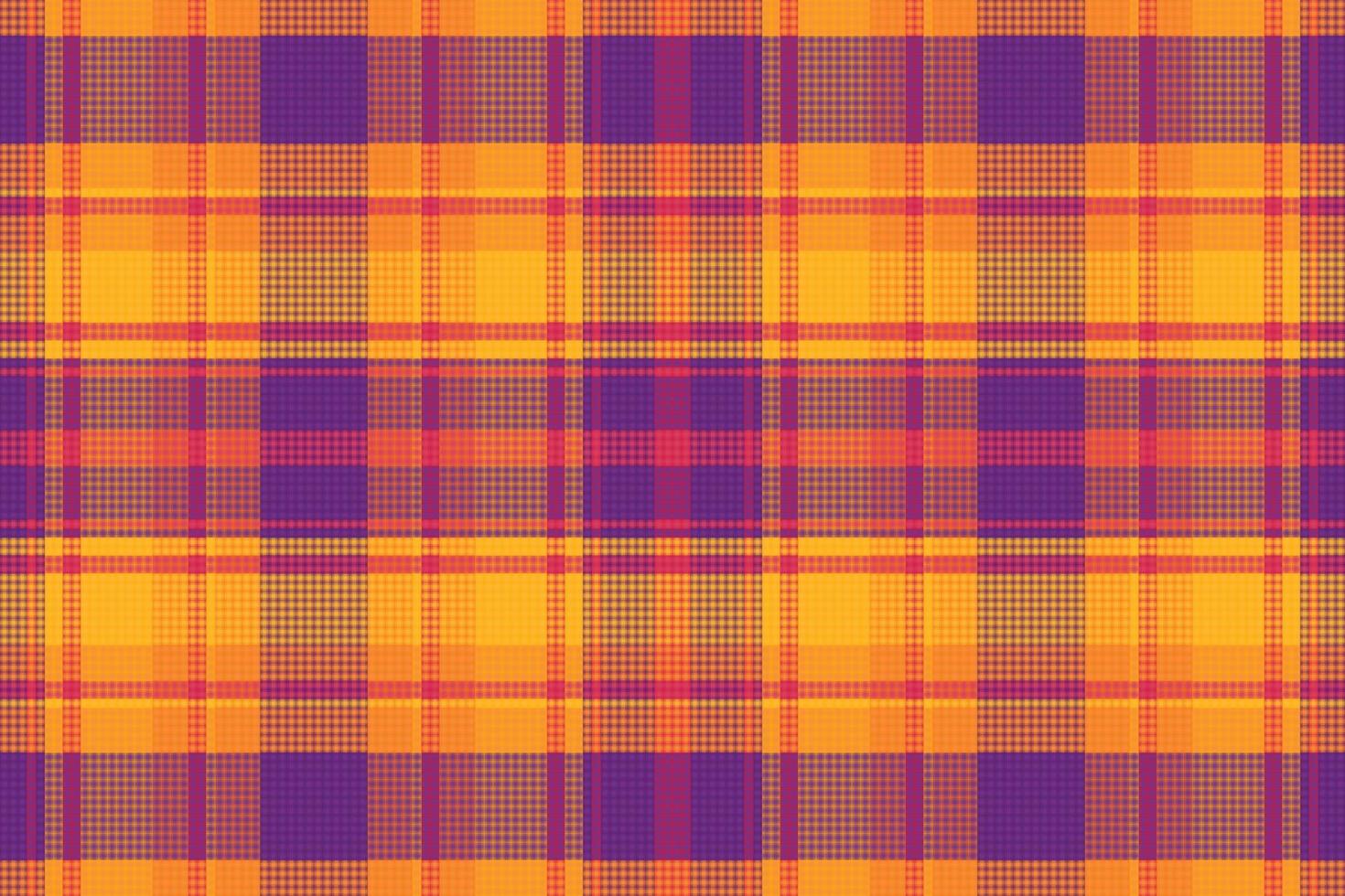 Tartan plaid pattern with texture and warm color. vector