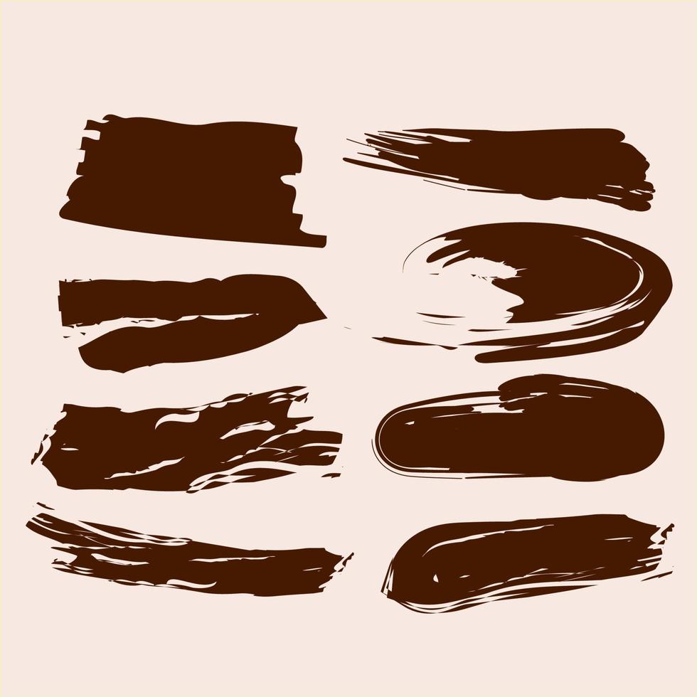 a set of vector brush strokes