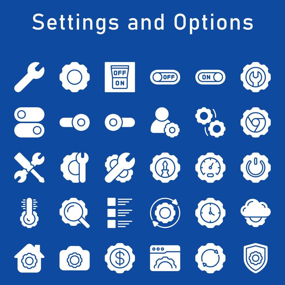 Settings and Options vector
