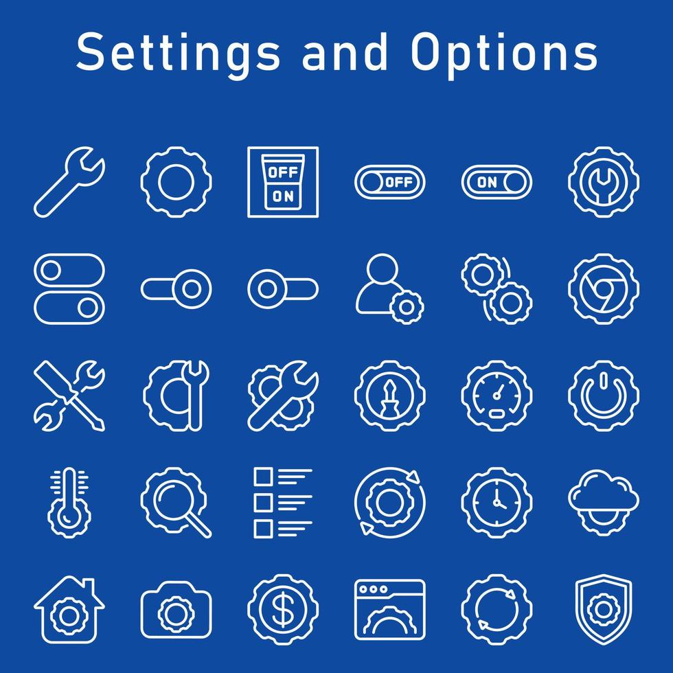 Settings and Options vector