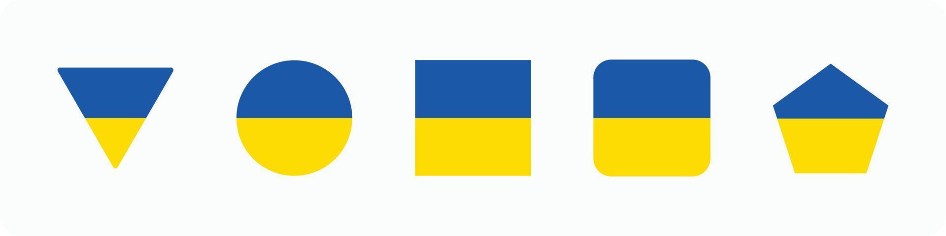 Ukraine flag color isolated shape vector