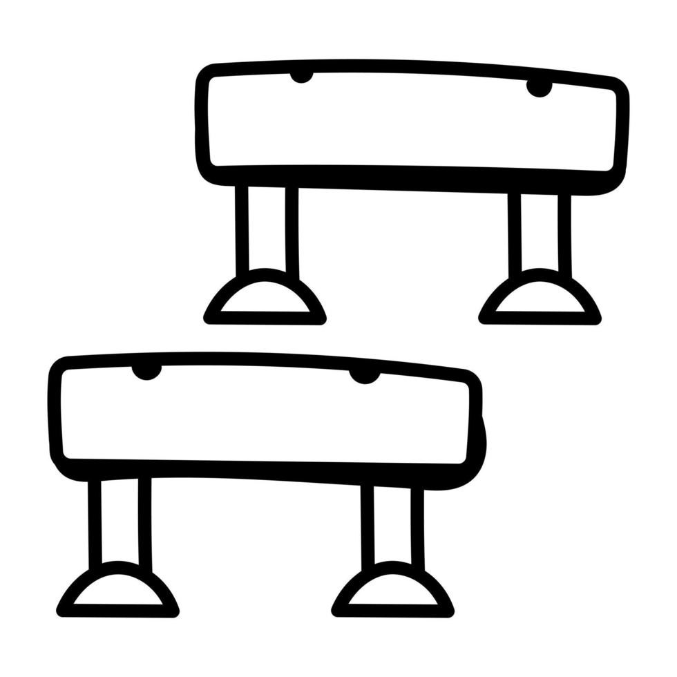 A customizable doodle icon of barriers vector