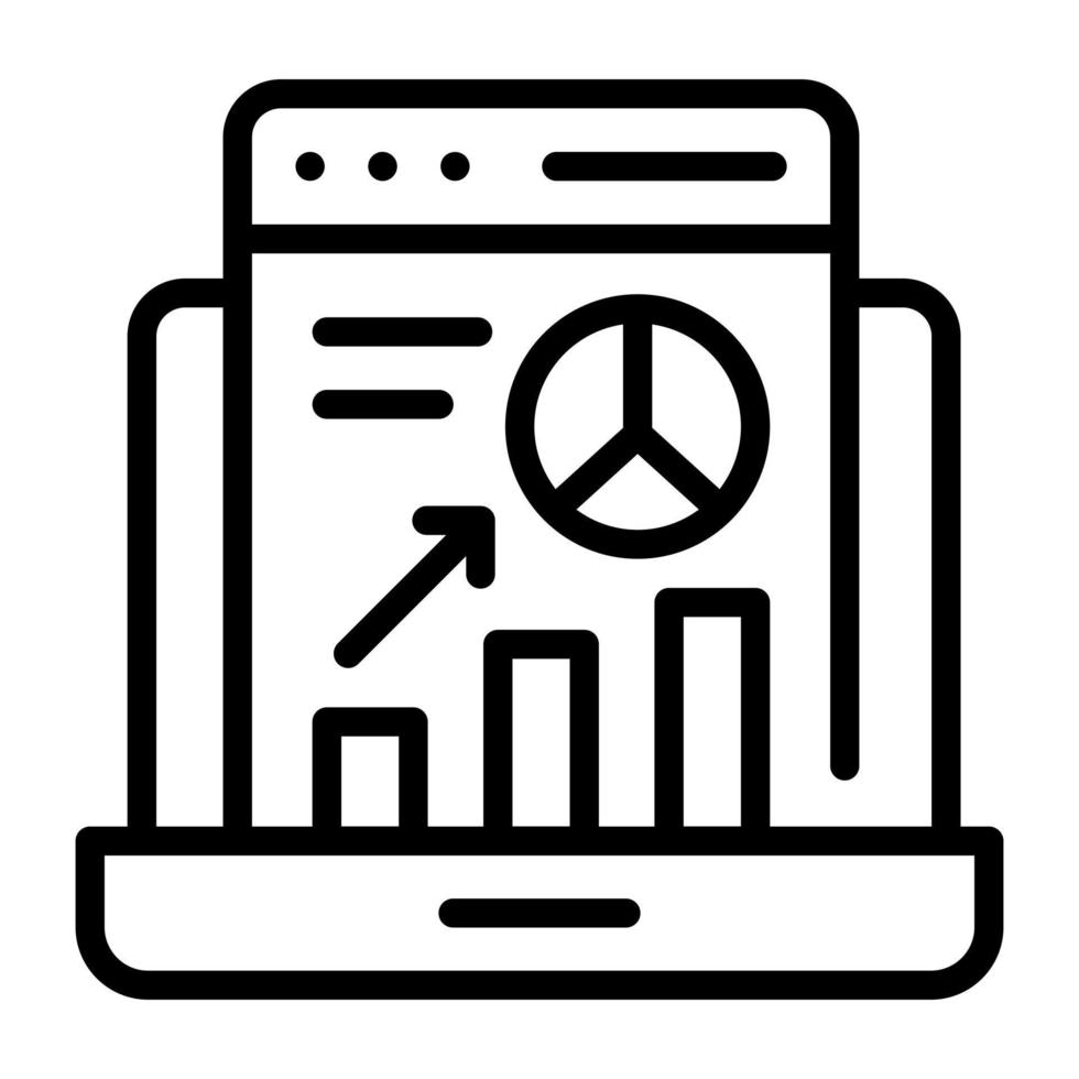 Get a glimpse of web analysis linear icon vector