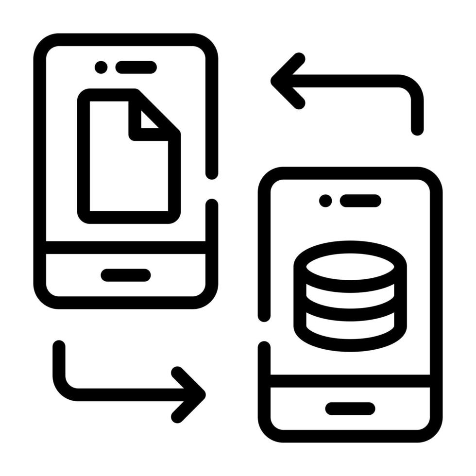 icono premium de transferencia de datos, diseño lineal vector